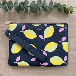 KATE SPADE Margaux Lemons Small Pouch Wristlet